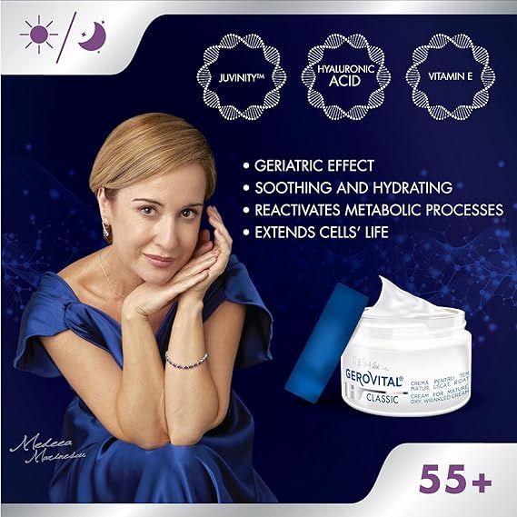 Gerovital H3 Classic - Cream for Mature, Dry, Wrinkled Skin, 55+, 50 ml