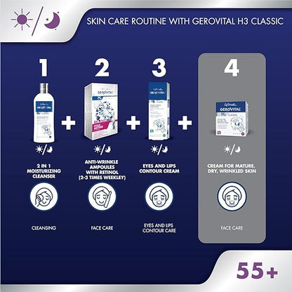 Gerovital H3 Classic - Cream for Mature, Dry, Wrinkled Skin, 55+, 50 ml