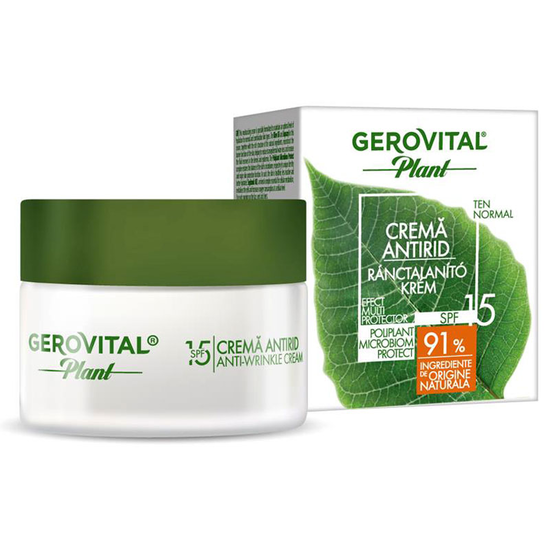 Gerovital Plant - Anti-Wrinkle Cream Microbiom Protect SPF 15, 25+, 50 ml