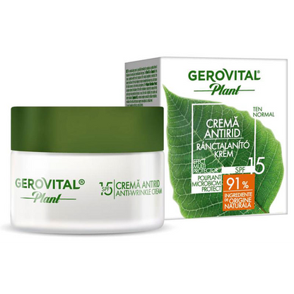 Gerovital Plant - Anti-Wrinkle Cream Microbiom Protect SPF 15, 25+, 50 ml