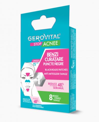 Gerovital Stop Acne - Blackheads Patches, 16+, 8 strips