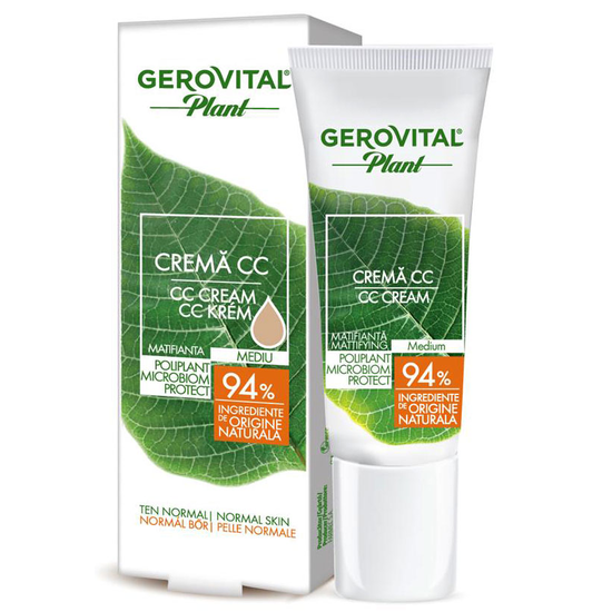 Gerovital Plant - CC Cream Mattifying Microbiom Protect (medium), 25+, 30 ml