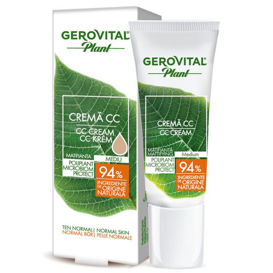 Gerovital Plant - CC Cream Mattifying Microbiom Protect (medium), 25+, 30 ml