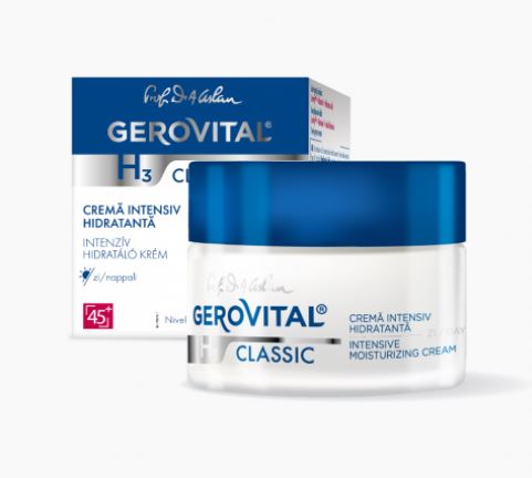 Gerovital H3 Classic - Intensive Moisturizing Day Cream with Juvinity™ + Vitamin E + Hyaluronic Acid, 45+, 50 ml