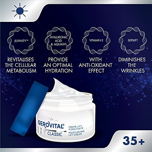 Gerovital H3 Classic - Moisturizing Lift Day Cream with Juvinity™ + Vitamin E + Hyaluronic Acid, 35+, 50 ml