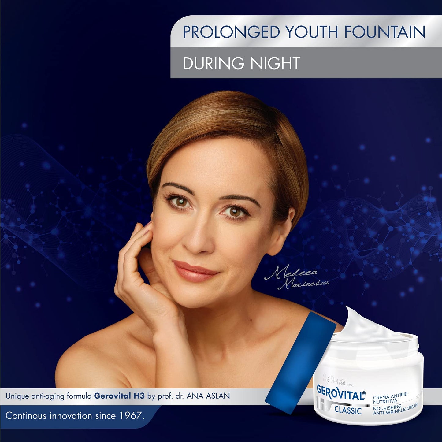 Gerovital H3 Classic - Nourishing Anti-Wrinkle Night Cream with Juvinity™ + Vitamin E + Hyaluronic Acid, 45+, 50 ml